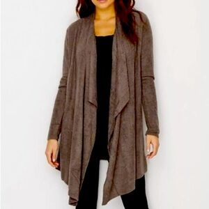 Barefoot Dreams Bamboo Chic Lite Grey Cardigan - S/M
